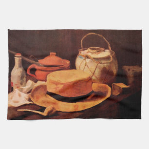 Still Life Yellow Straw Hat by Vincent van Gogh Tea Towel