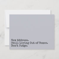 Still Living Out of Boxes, Don't Judge Blue Card
