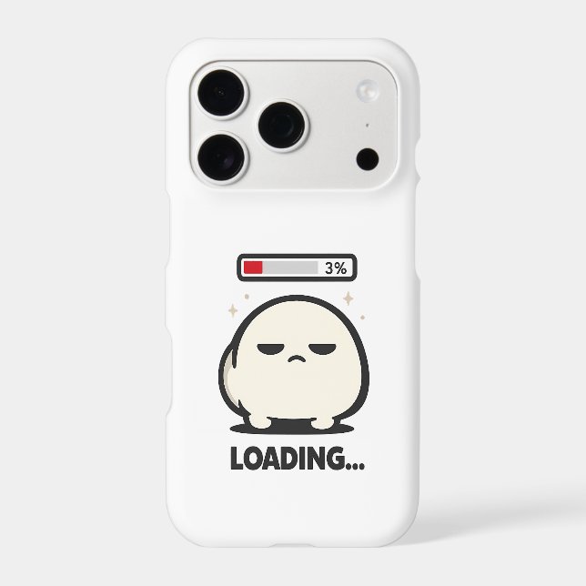 Still Loading 3% - Cute Tired Character Funny Art (Back)