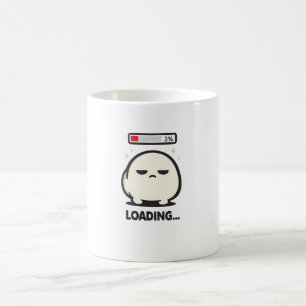 Still Loading 3% - Cute Tired Character Funny Art Coffee Mug