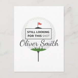 Still Looking For This Shot Golf Ball Art Holiday Postcard
