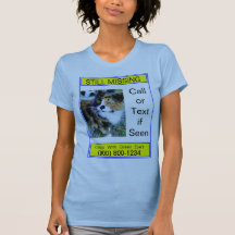 Still Missing Cat Or Dog On Light Blue T-Shirt