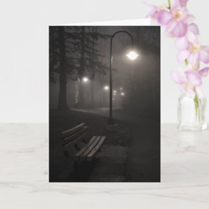 Still Night Fog Photography Blank Card