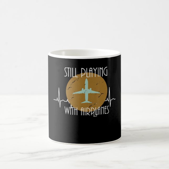 Still Playing With Aeroplanes Pilot Graphic Gift Coffee Mug (Center)