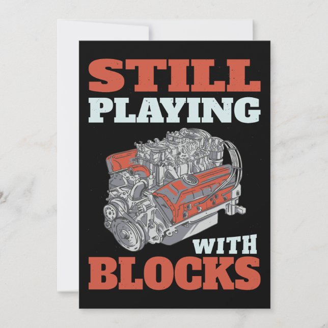 Still playing with blocks Mechanics Invitation (Front)