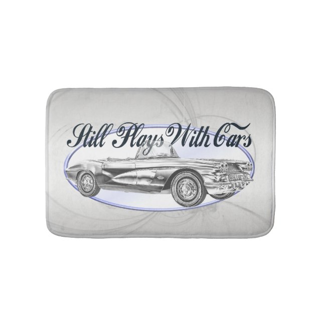 Still Plays With Cars Bath Mat (Front)