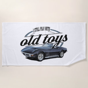 Still Plays with Corvettes Beach Towel