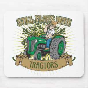 Still Plays With Green Tractors Mouse Mat