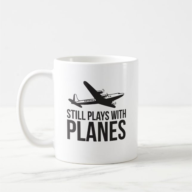 Still Plays With Planes - Aerospace Engineering Coffee Mug (Left)