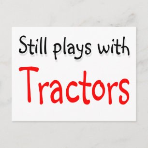 Still plays with Tractors Postcard