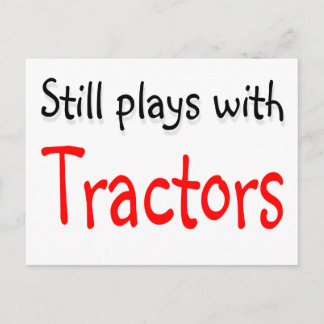 Still plays with Tractors Postcard