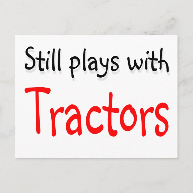 Still plays with Tractors Postcard (Front)