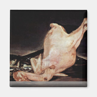 Still Plucked Turkey And Pan With Fish Magnet