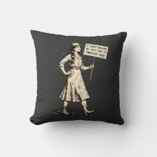 Still Protesting This Vintage Feminist Activist Cushion
