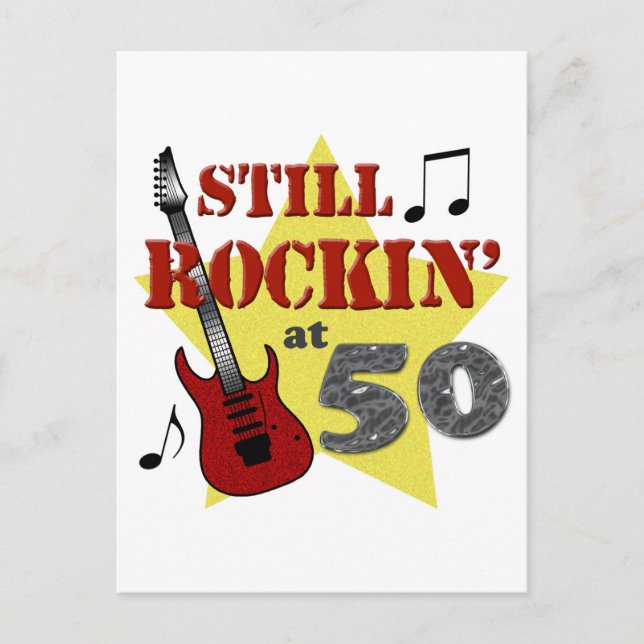 Still Rockin' At 50 Postcard (Front)