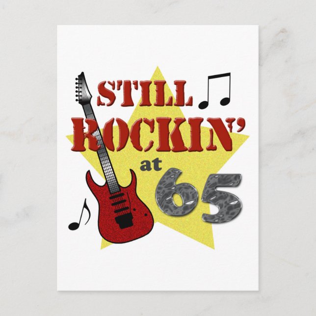 Still Rockin' at 65 Postcard (Front)