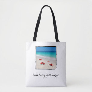 Still Salty Still Sacred. - Minimalist Beach Tote Bag