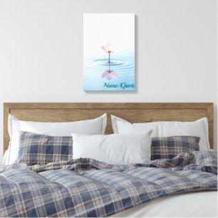 Still Serenity – Pink Lotus on Calm Water Canvas Print