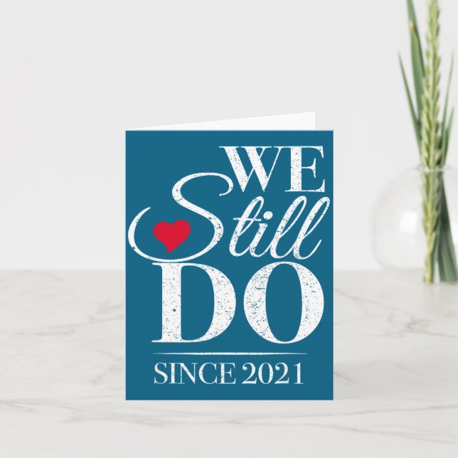 Still Since 2021 5th Wedding Design Card (Front)