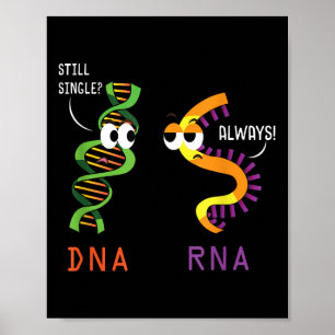 Still Single Dna Always Rna Funny Science Biology Poster