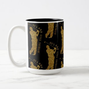 Still Swingin' Golfers 40 To 49 Two-Tone Coffee Mug