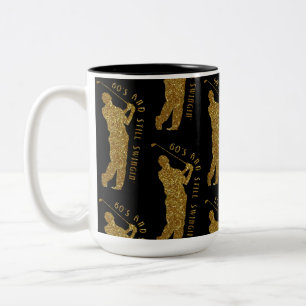 Still Swingin' Golfers 60 To 69 Two-Tone Coffee Mug