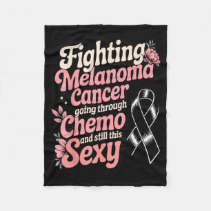 Still this support ribbon skin cancer awareness  fleece blanket