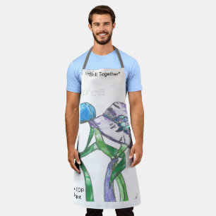 "Still Together". green awareness ribbon's Apron