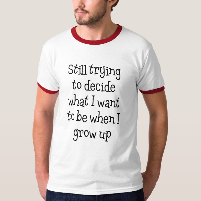 Still trying to decide...  Grey/Red T-Shirt (Front)