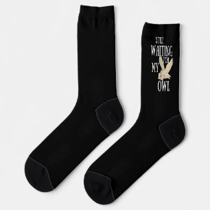Still waiting for my owl funny magic school letter socks