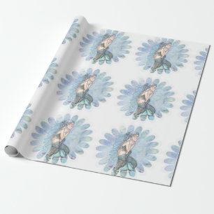 Still Waters Mermaid Mother and Infant Baby Shower Wrapping Paper