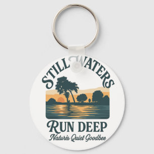 Still Waters Run Deep – Nature Landscape Key Ring