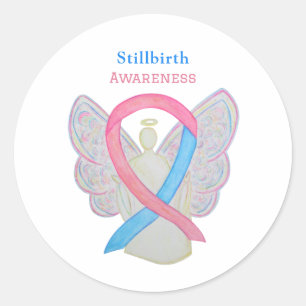 Stillbirth Awareness Ribbon Art Decal Sticker