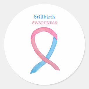 Stillbirth Awareness Ribbon Art Decal Sticker