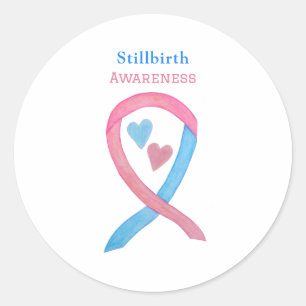 Stillbirth Awareness Ribbon Art Sticker Decals
