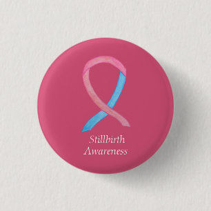 Stillbirth Awareness Ribbon Custom Art Pins