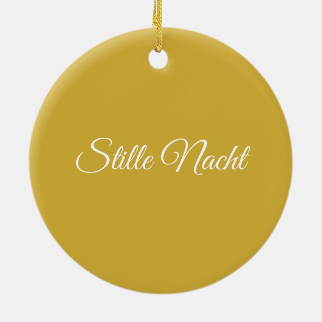 Stille Nacht gold Ceramic Tree Decoration (Back)