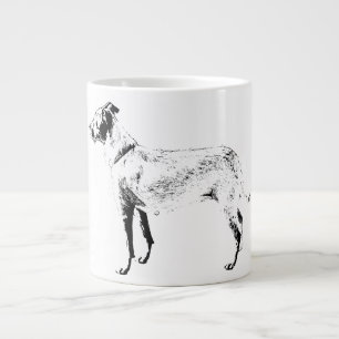 Stillness in Ink Upright Dog Art Large Coffee Mug