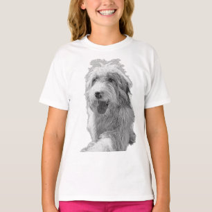Stillness in Motion – Monochrome Dog Portrait T-Shirt