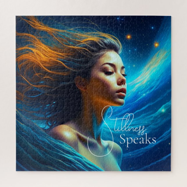 Stillness Speaks | Meditation Celestial Art Jigsaw Puzzle (Vertical)