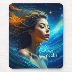 Stillness Speaks Meditation Celestial Art Mouse Mat