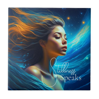 Stillness Speaks | Meditation Celestial Art Tile