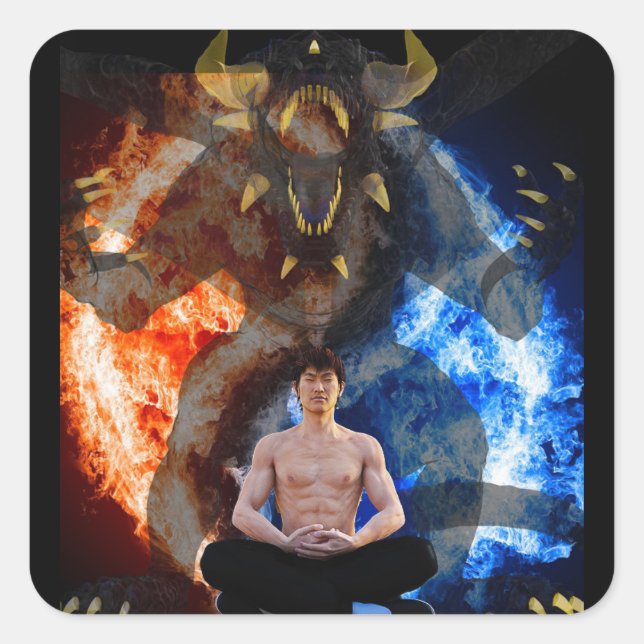 Stillness Square Sticker (Front)