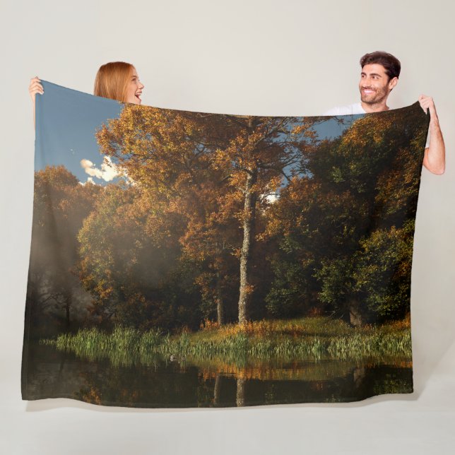 Stillwater (Autumn) Fleece Blanket (In Situ)