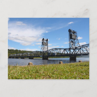 Stillwater Lift Bridge and Lawn Postcard