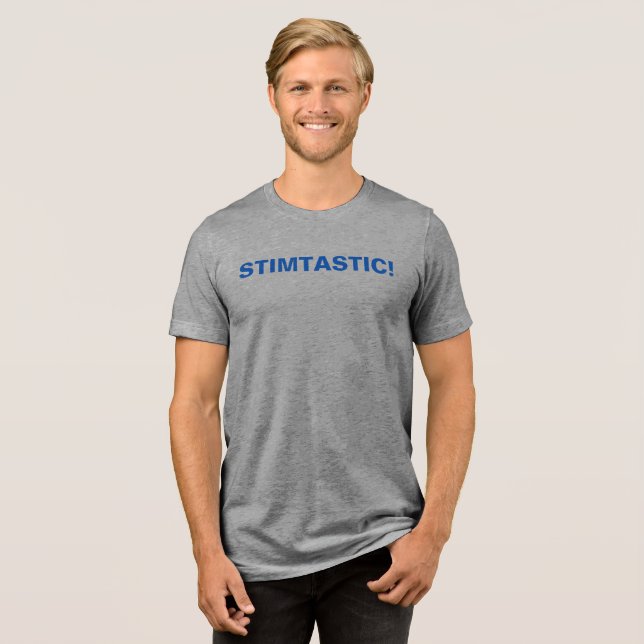 STIMTASTIC! Neurodiversity Stim Pride Tri-Blend Shirt (Front Full)