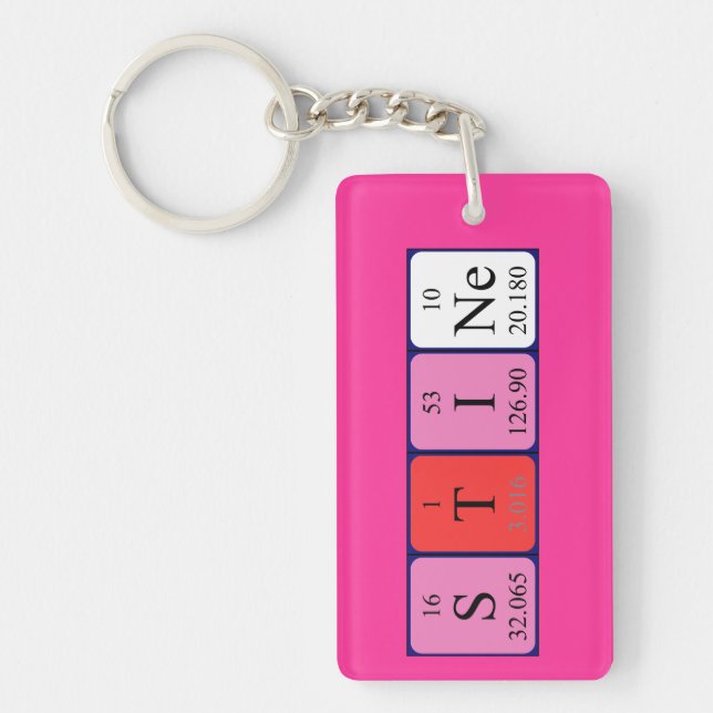 Stine periodic table name keyring (Front)