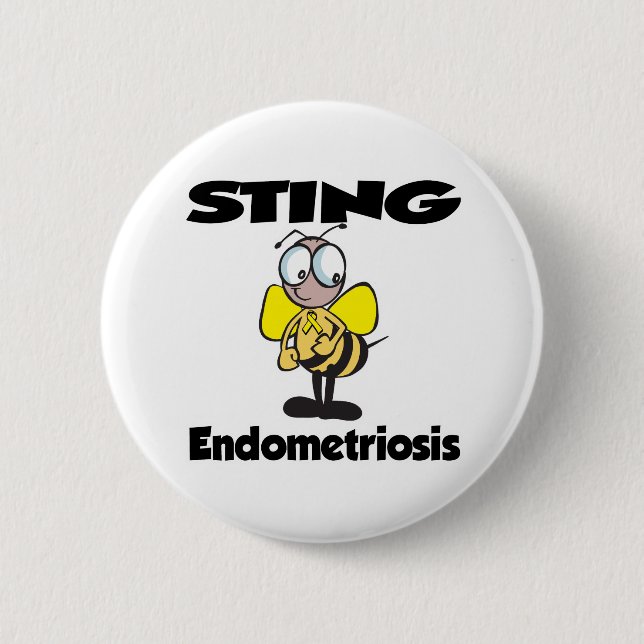 STING Endometriosis 6 Cm Round Badge (Front)