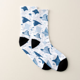 Sting ray manta ray fish pattern socks