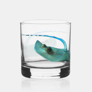 Stingray - Abstract Design - Cut out of a photo Whiskey Glass